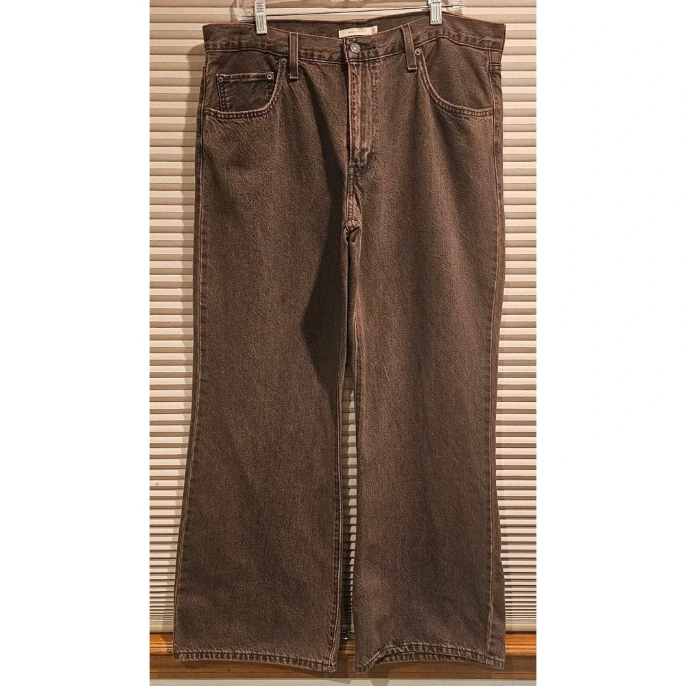Levis Baggy Boot‎ Womens W33 L31 Brown Denim Jeans High Rise